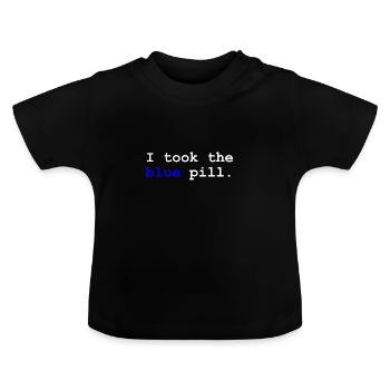 Nerd Geek nerdig Geschenk Geschenkidee Matrix - Baby Bio-T-Shirt mit Rundhals - Schwarz - Vorne