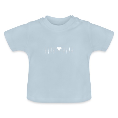 WIFI WLAN Herzlinie - Gamer, Digital Natives - Baby Bio-T-Shirt mit Rundhals
