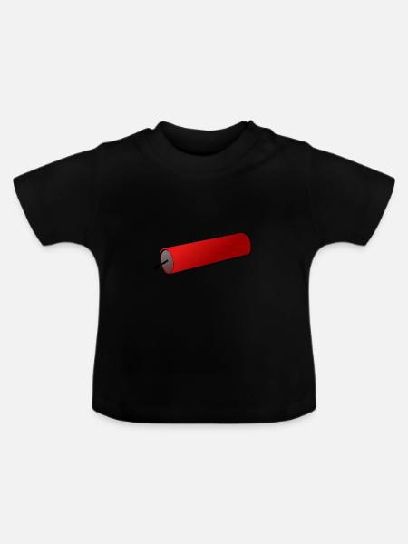 Firecracker - Baby Bio-T-Shirt mit Rundhals - Schwarz