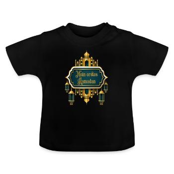 Mein erstes Ramadan -BabyBody- - Baby Bio-T-Shirt mit Rundhals - Schwarz - Vorne
