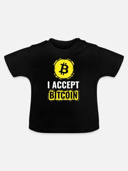 Bitcoin Krypto Währung T-shirt - Baby Bio-T-Shirt mit Rundhals - Schwarz