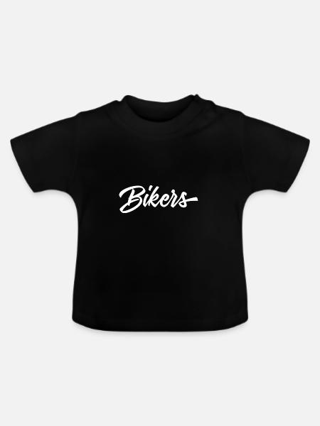 Bikers - Baby Bio-T-Shirt mit Rundhals - Schwarz