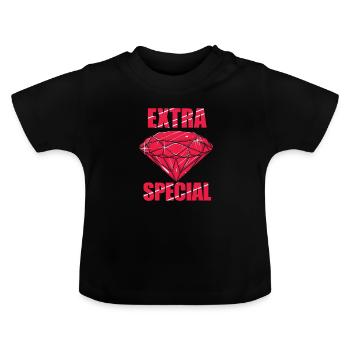 Stone - Extra Special Red Gem - Bijouterie - T-shirt bio col rond Bébé - noir - Devant