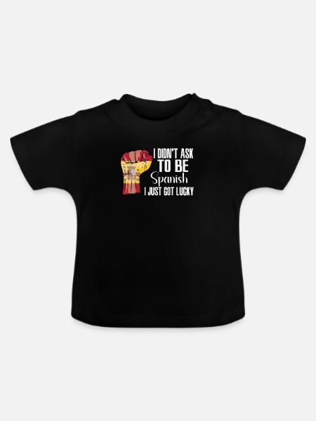 Spanischer Stolz Spanische Flagge Gewachsen - Baby Bio-T-Shirt mit Rundhals - Schwarz