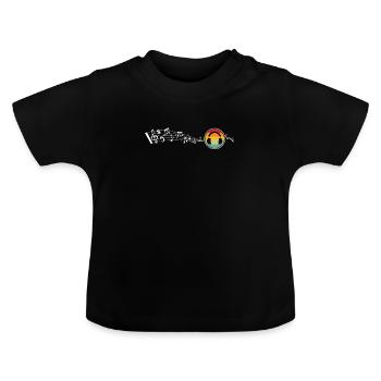 Musik machen Musik singen Musik spielen DJ - Baby Bio-T-Shirt mit Rundhals - Schwarz - Vorne