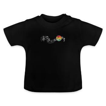 Musik machen Musik singen Musik spielen DJ - Baby Bio-T-Shirt mit Rundhals - Schwarz - Vorne