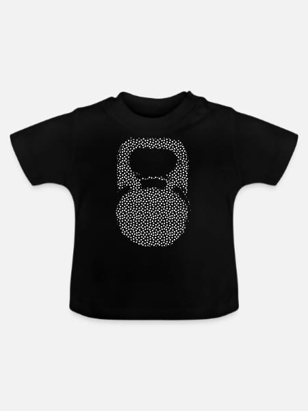 Kettlebell Dots white - Baby Bio-T-Shirt mit Rundhals - Schwarz