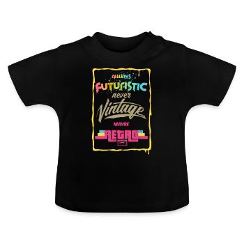 ALWAYS FUTURISTIC - Baby Bio-T-Shirt mit Rundhals - Schwarz - Vorne