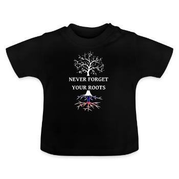 Russian Roots russische Wurzeln - Baby Bio-T-Shirt mit Rundhals - Schwarz - Vorne