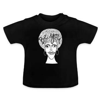 be you streetstyle fashion - Baby Bio-T-Shirt mit Rundhals - Schwarz - Vorne
