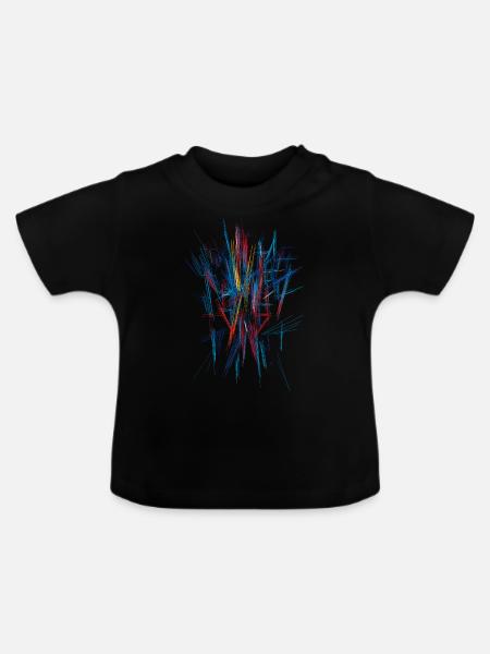abstract - style 02 - Baby Bio-T-Shirt mit Rundhals - Schwarz
