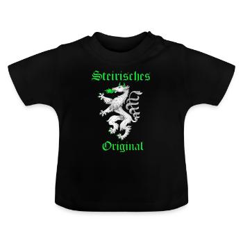Steiermark - Baby Bio-T-Shirt mit Rundhals - Schwarz - Vorne