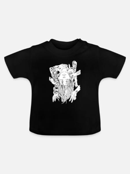 go on - Baby Bio-T-Shirt mit Rundhals - Schwarz