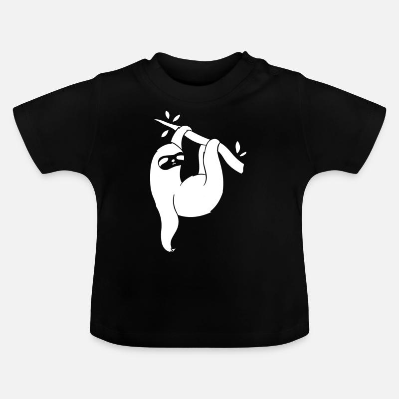 Sloth Chill Relax Relax Temps de sortie - T-shirt bio col rond Bébé - noir