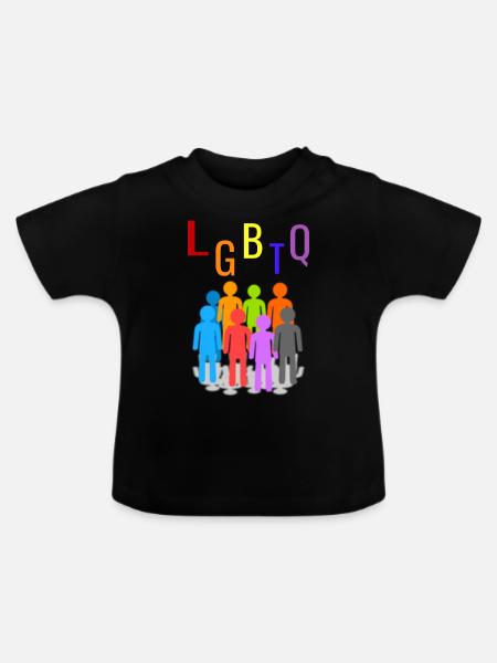 LGBTQ - Baby Bio-T-Shirt mit Rundhals - Schwarz