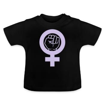 Rébellion Faust Symbole féministe - T-shirt bio col rond Bébé - noir - Devant
