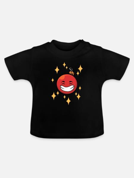 Lustige Weihnachtskugel #9/9 - Baby Bio-T-Shirt mit Rundhals - Schwarz
