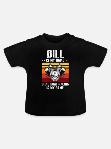 Drag Boot Design für Rennbootfahrer - Baby Bio-T-Shirt mit Rundhals - Schwarz