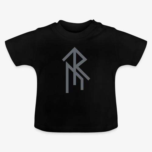 Rune (Grau) - Baby Bio-T-Shirt mit Rundhals