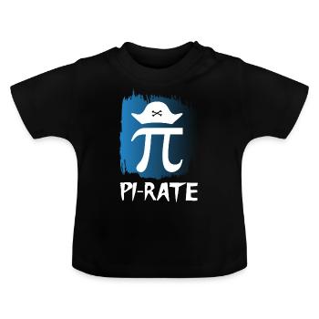 Drôle de symbole de pirate - T-shirt bio col rond Bébé - noir - Devant