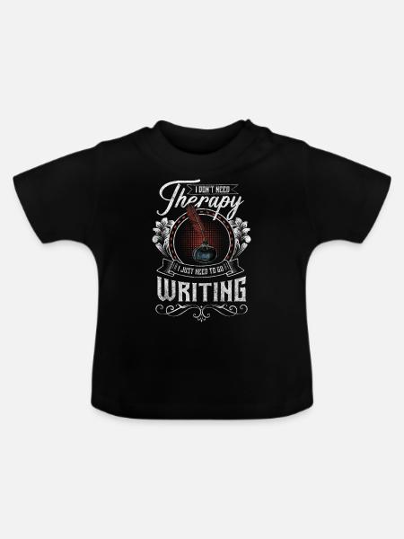 Autor Journalist - Baby Bio-T-Shirt mit Rundhals - Schwarz