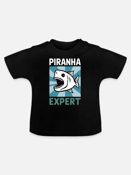 Piranha - Baby Bio-T-Shirt mit Rundhals - Schwarz