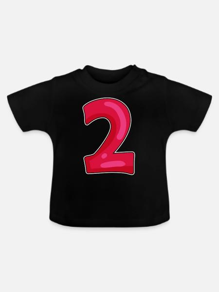 zwei - Baby Bio-T-Shirt mit Rundhals - Schwarz