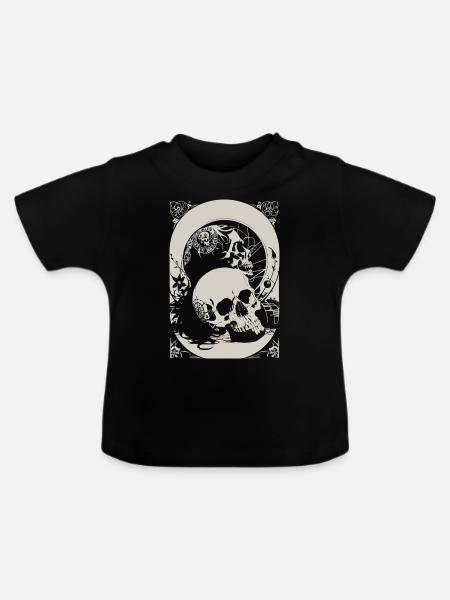 Skulls - Baby Bio-T-Shirt mit Rundhals - Schwarz