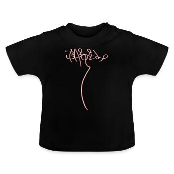 Echte Basler - echte Baslerin - echter Basler - Baby Bio-T-Shirt mit Rundhals - Schwarz - Vorne