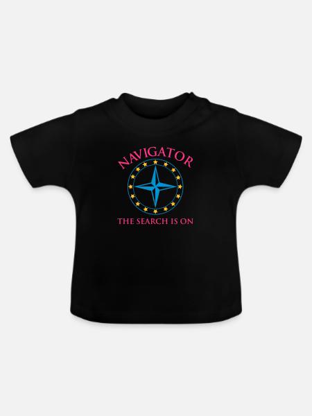 Navigator - Baby Bio-T-Shirt mit Rundhals - Schwarz