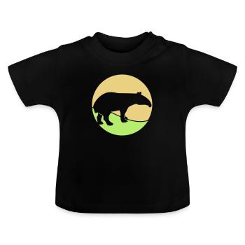 Wildtiere: der Tapir - T-shirt bio col rond Bébé - noir - Devant
