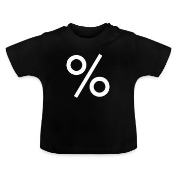 Pourcentage de maths - T-shirt bio col rond Bébé - noir - Devant