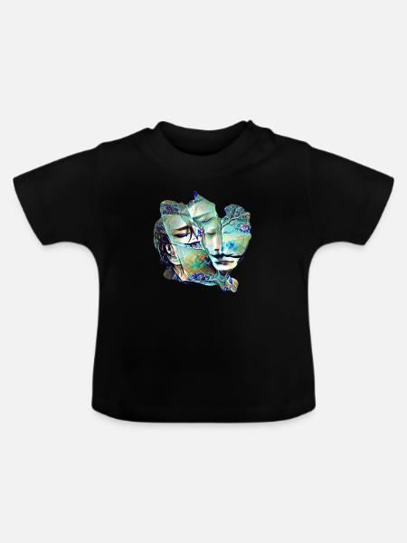 Ewige Liebe - Baby Bio-T-Shirt mit Rundhals - Schwarz