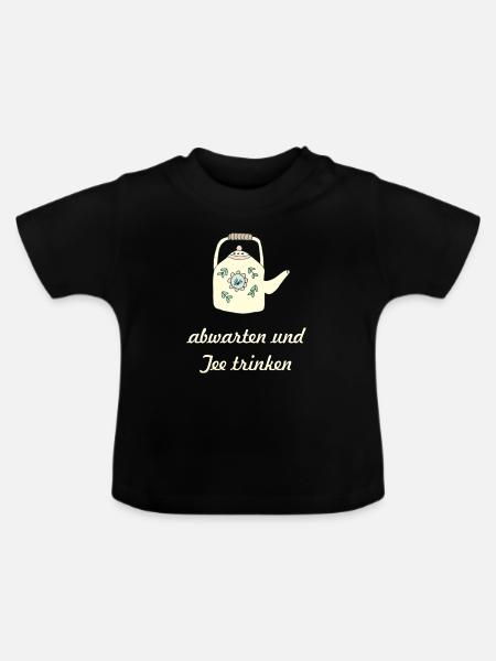 teetrinken - Baby Bio-T-Shirt mit Rundhals - Schwarz
