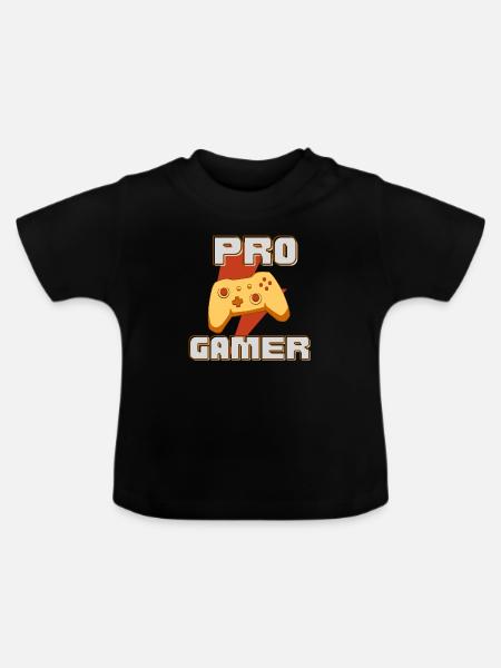 pro gamer - Baby Bio-T-Shirt mit Rundhals - Schwarz