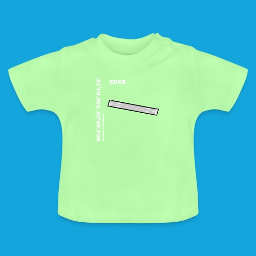 Flugplatz EDXB Design mit Namen und Koordinaten - Baby Bio-T-Shirt mit Rundhals