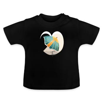 Time for myself - Baby Bio-T-Shirt mit Rundhals - Schwarz - Vorne