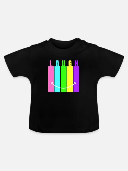 Neon Laugh - Baby Bio-T-Shirt mit Rundhals - Schwarz