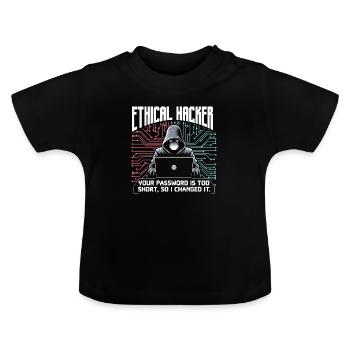 Ethical Hacker - Baby Organic T-Shirt with Round Neck - black - Front
