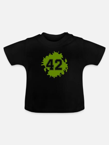 klecks 42 - Baby Bio-T-Shirt mit Rundhals - Schwarz