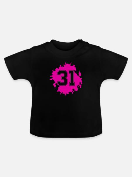 klecks 31 - Baby Bio-T-Shirt mit Rundhals - Schwarz