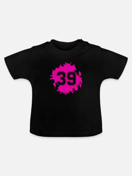 klecks 39 - Baby Bio-T-Shirt mit Rundhals - Schwarz