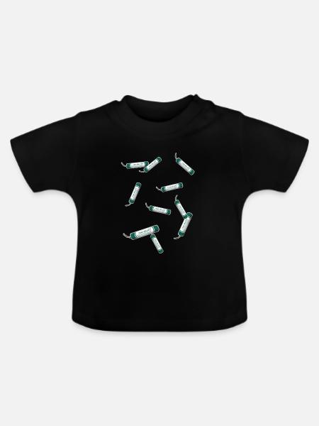 Pyro Böller - Baby Bio-T-Shirt mit Rundhals - Schwarz