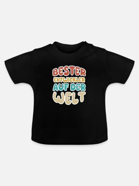 Berufung Entwickler - Baby Bio-T-Shirt mit Rundhals - Schwarz