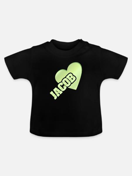 Gold Jacob - Baby Bio-T-Shirt mit Rundhals - Schwarz