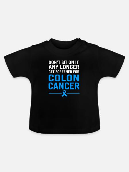 Darm Krebs Dickdarm - Baby Bio-T-Shirt mit Rundhals - Schwarz