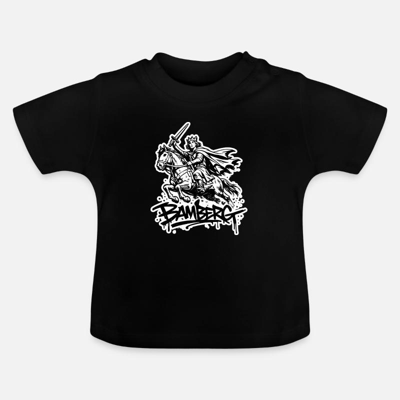 Bamberg Riders - T-shirt bio col rond Bébé - noir