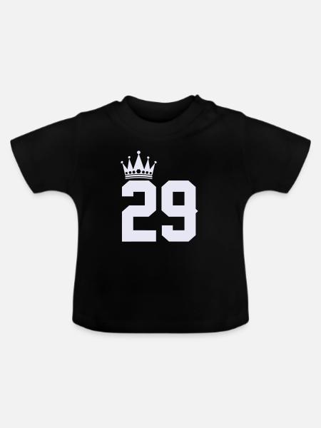 29_krone- - Baby Bio-T-Shirt mit Rundhals - Schwarz