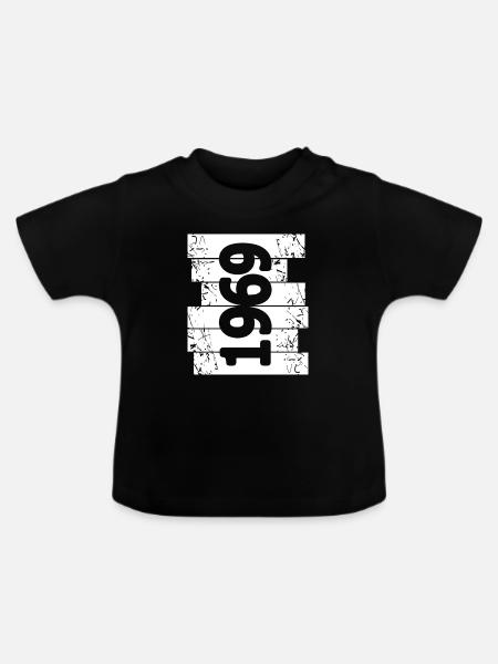 1969 - Baby Bio-T-Shirt mit Rundhals - Schwarz