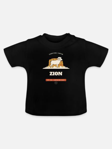 Zion-Nationalpark Dickhorn-Widder - Baby Bio-T-Shirt mit Rundhals - Schwarz